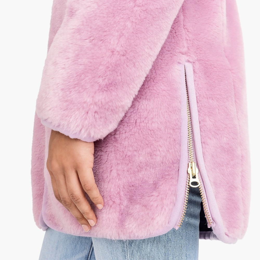 NWT J. Crew Women's Zip-Up Teddy Coat - Picture 2 of 3